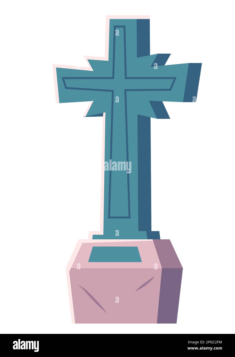 Croix de pierre tombale, tombeau de cimetière, symbole chrétien ...