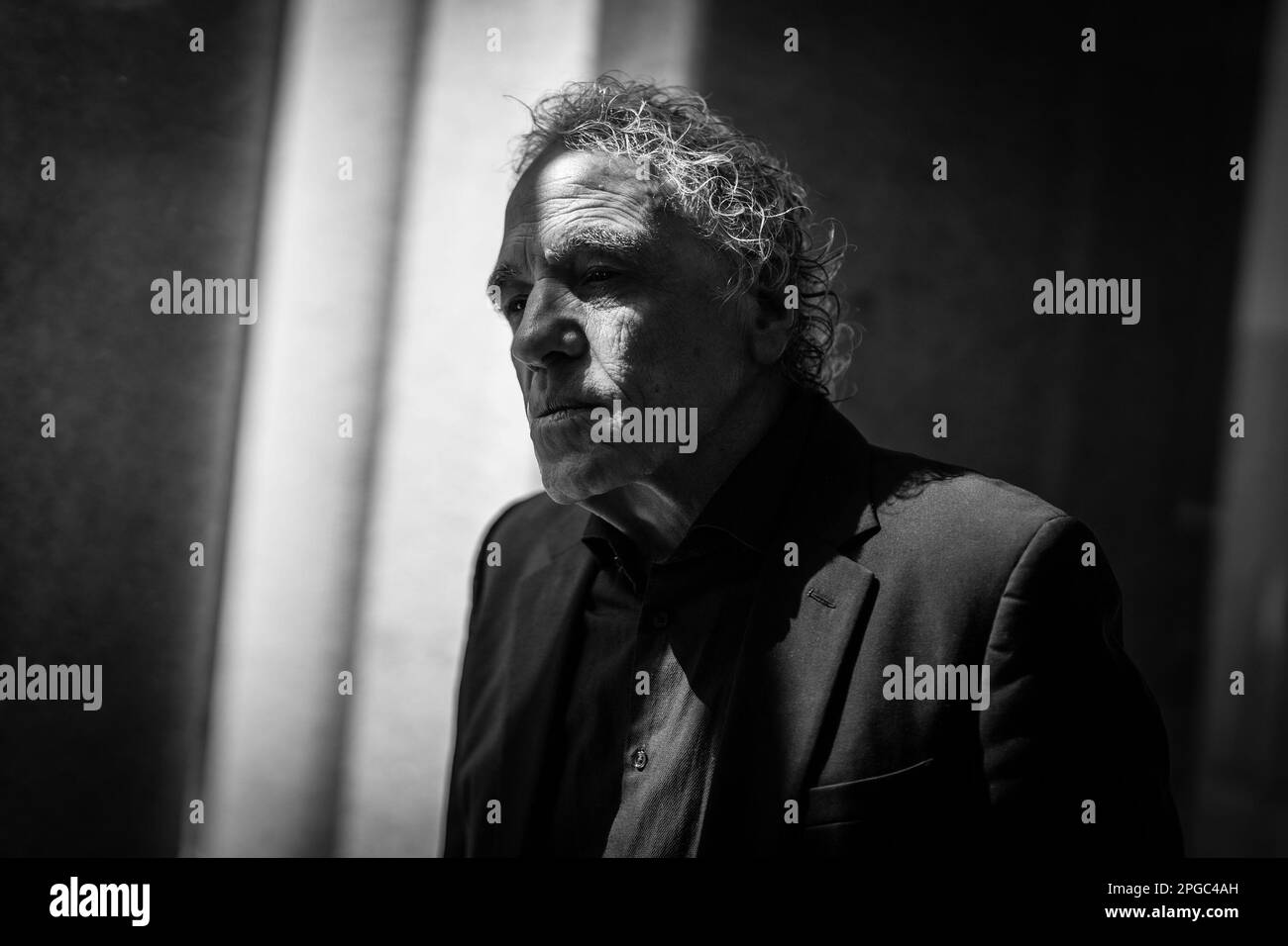 Rome, Italie. 21st mars 2023. ROME, ITALIE - MARS 21: : (NOTE DE LA RÉDACTION: L'image a été convertie en noir et blanc.)le directeur Abel Ferrara assiste à la ''Abel Ferrara lit Gabriele Tinti Poems'' au Museo Nazionale Romano on 21 mars 2023 à Rome, Italie (photo de Luca Carlino/Nurara) crédit: NurPhoto SRL/Alay Live News Banque D'Images