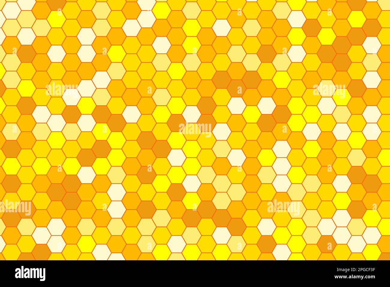 Motif avec éléments géométriques en nid d'abeille dans des tons jaunes. Vecteur d'arrière-plan de gradient abstrait Illustration de Vecteur