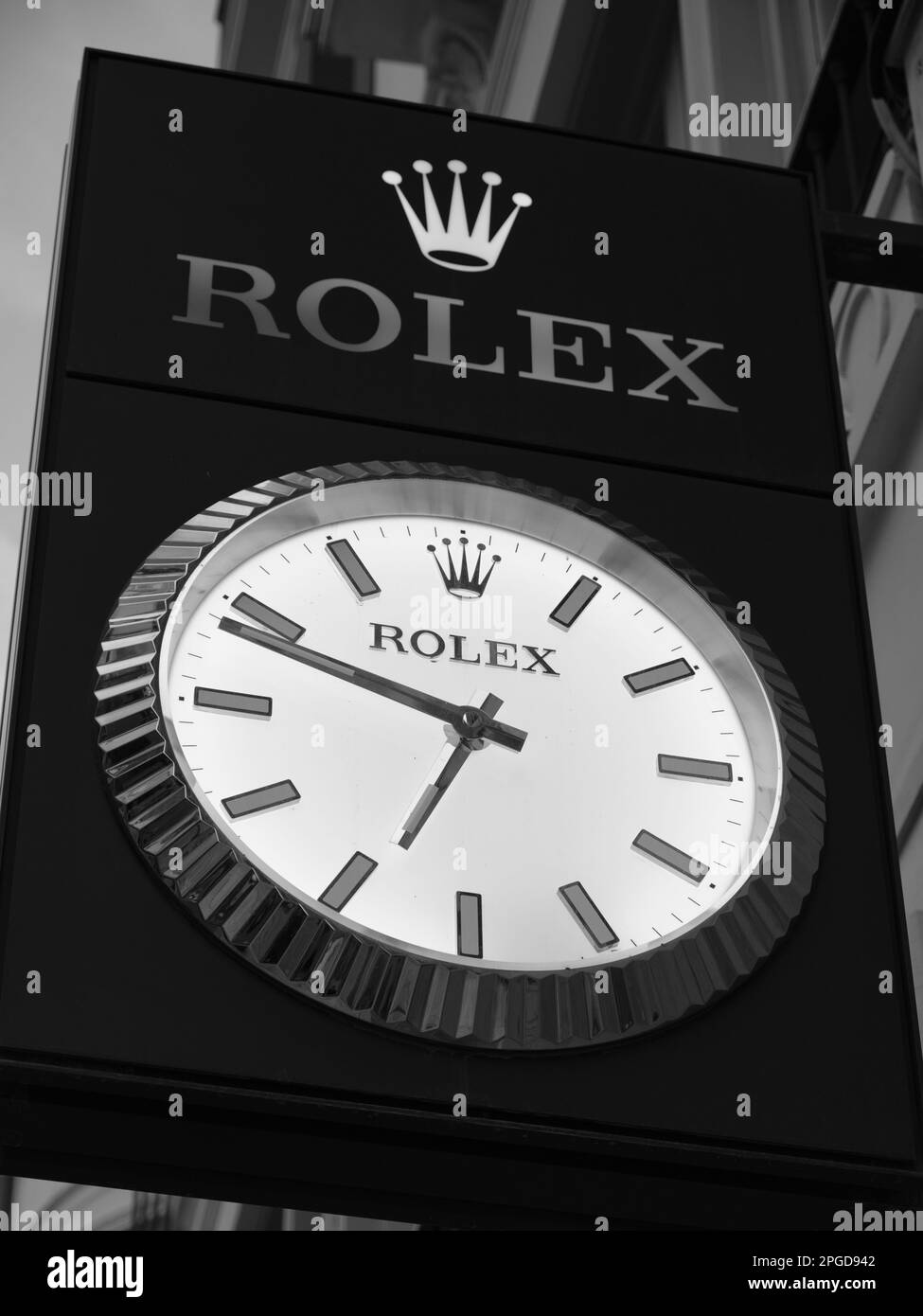 Rolex Store à Málaga, Espagne. Banque D'Images