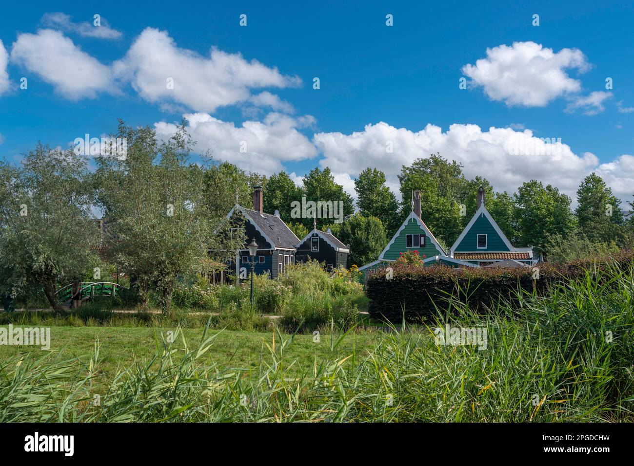 Scène rurale dans le musée en plein air de Zaanse Schans, Zaandam, Hollande du Nord, pays-Bas, Europe Banque D'Images