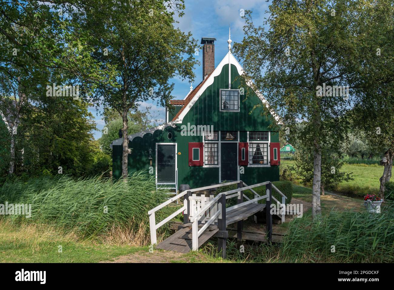 Scène rurale dans le musée en plein air de Zaanse Schans, Zaandam, Hollande du Nord, pays-Bas, Europe Banque D'Images