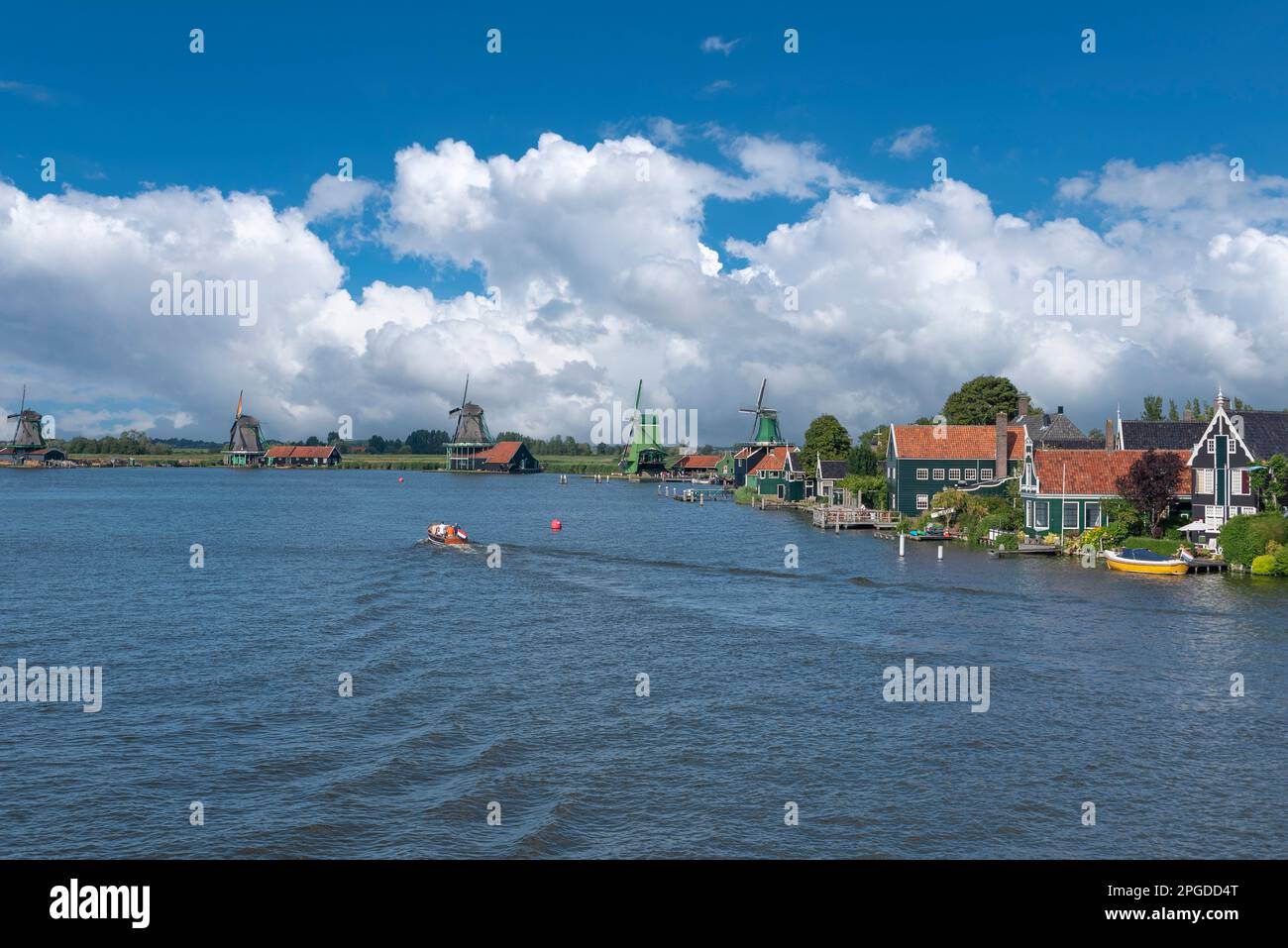 Zaanse Schans, musée en plein air sur le fleuve Zaan, Zaandam, Hollande-Nord, pays-Bas, Europe Banque D'Images