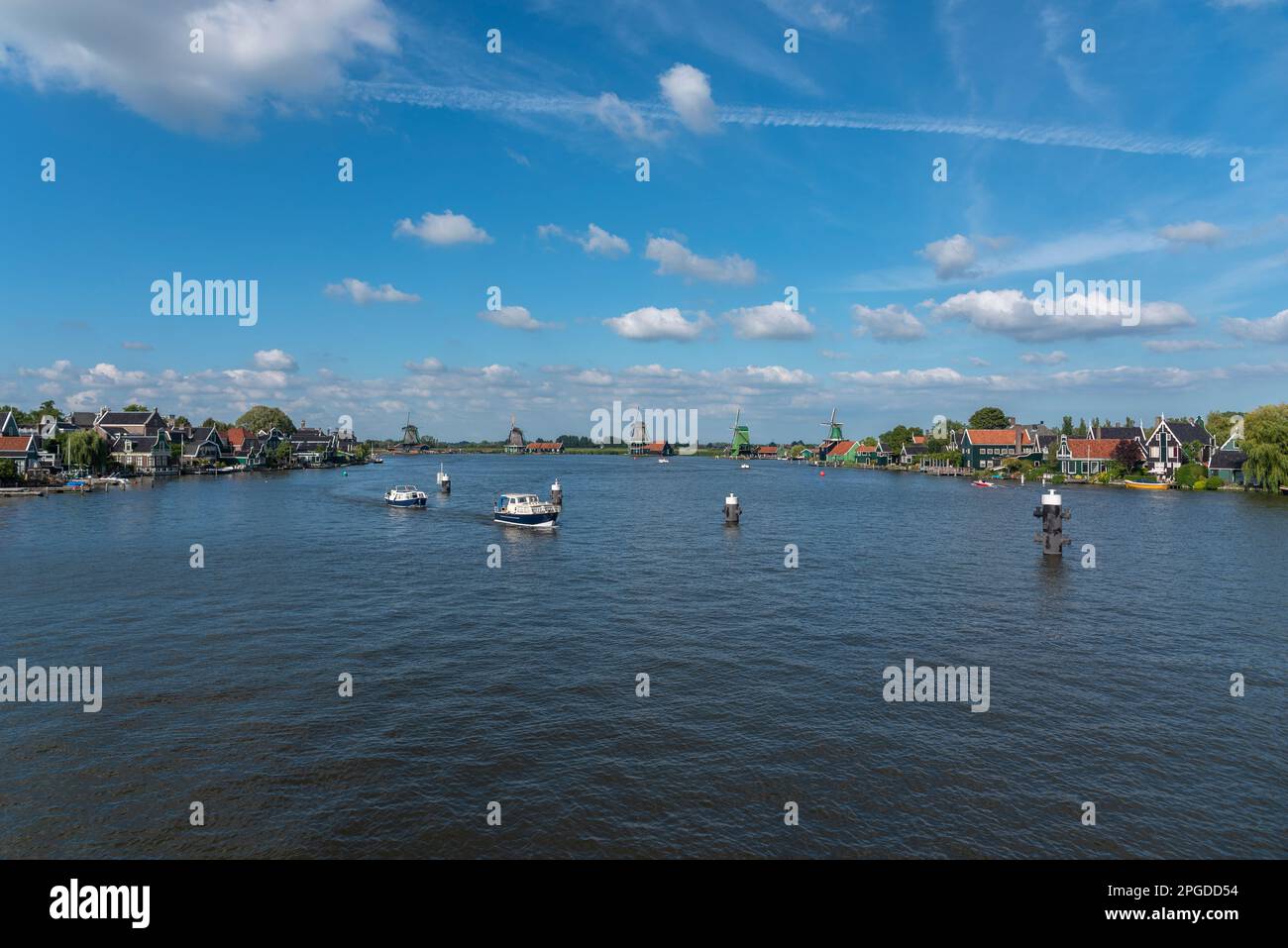 Zaanse Schans, musée en plein air sur le fleuve Zaan, Zaandam, Hollande-Nord, pays-Bas, Europe Banque D'Images