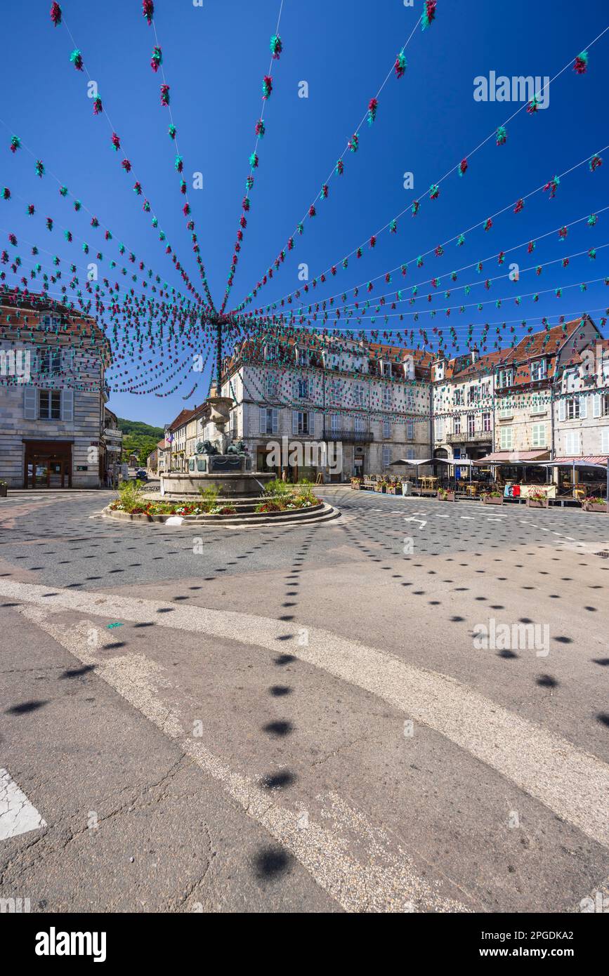 Vieille ville d'Arbois, département du Jura, Franche-Comté, France Banque D'Images