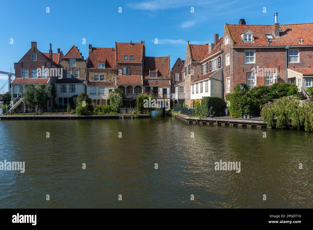Vieille ville historique près du vieux port, Enkhuizen, Nord de la Hollande, pays-Bas, Europe Banque D'Images