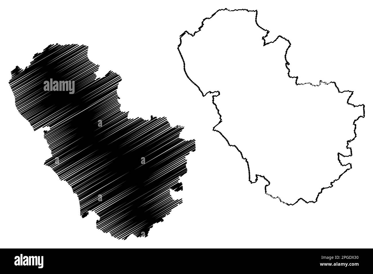 Metropolitan Borough of Rotherham (Royaume-Uni de Grande-Bretagne et d'Irlande du Nord, comté métropolitain et cérémonial du Yorkshire du Sud, Angleterre) Illustration de Vecteur