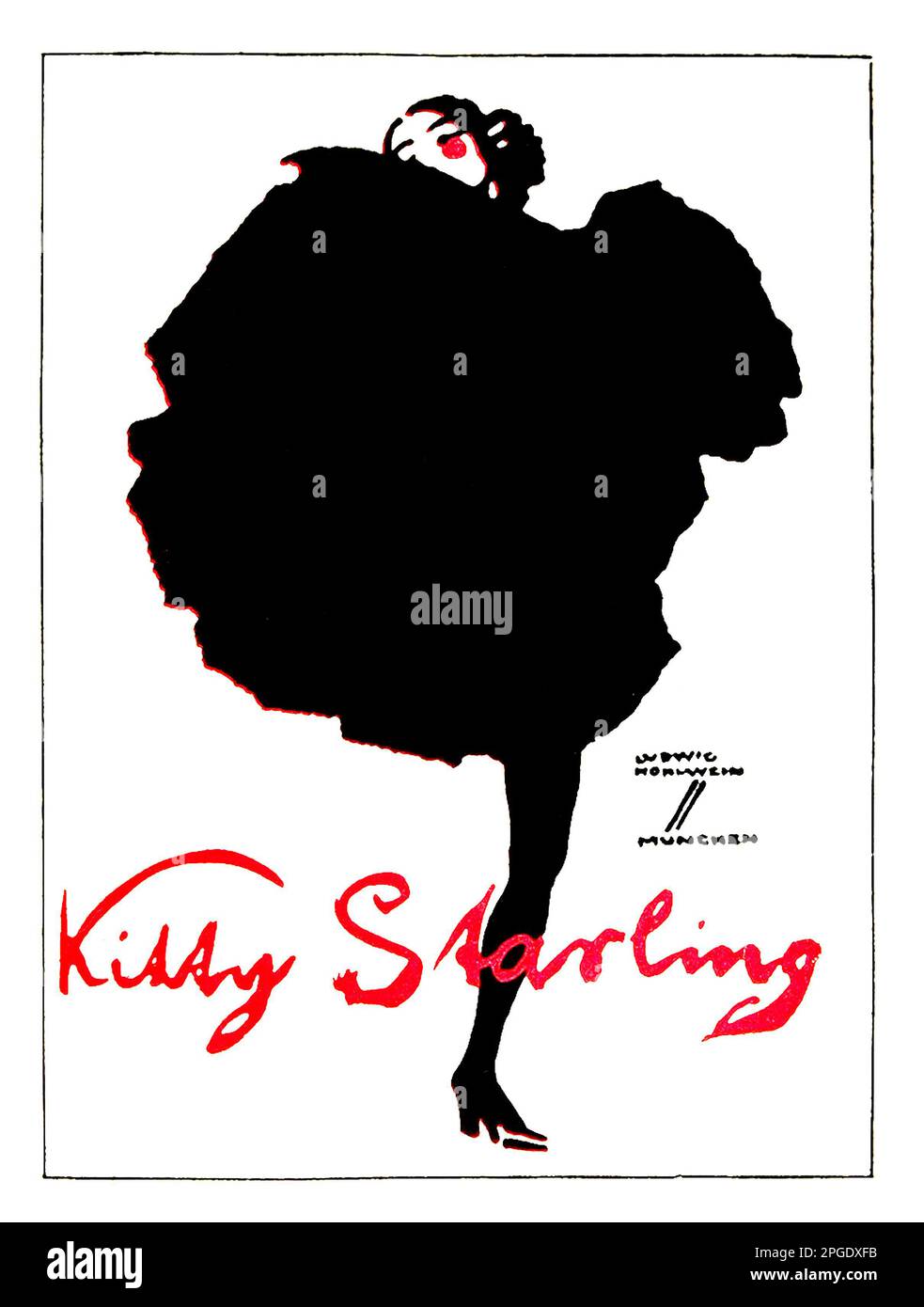 Ludwig Hohlwein (artiste-peintre allemand) - Kitty Starling - danseuse - 1924 Banque D'Images