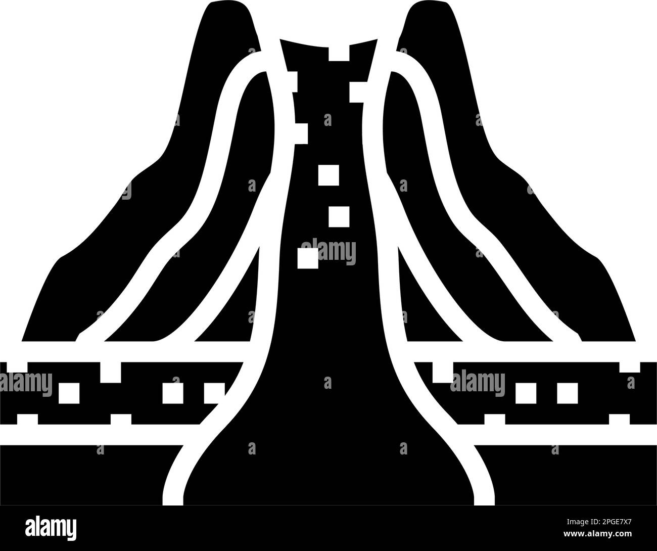 dôme volcanique glyphe de lave illustration du vecteur Illustration de Vecteur