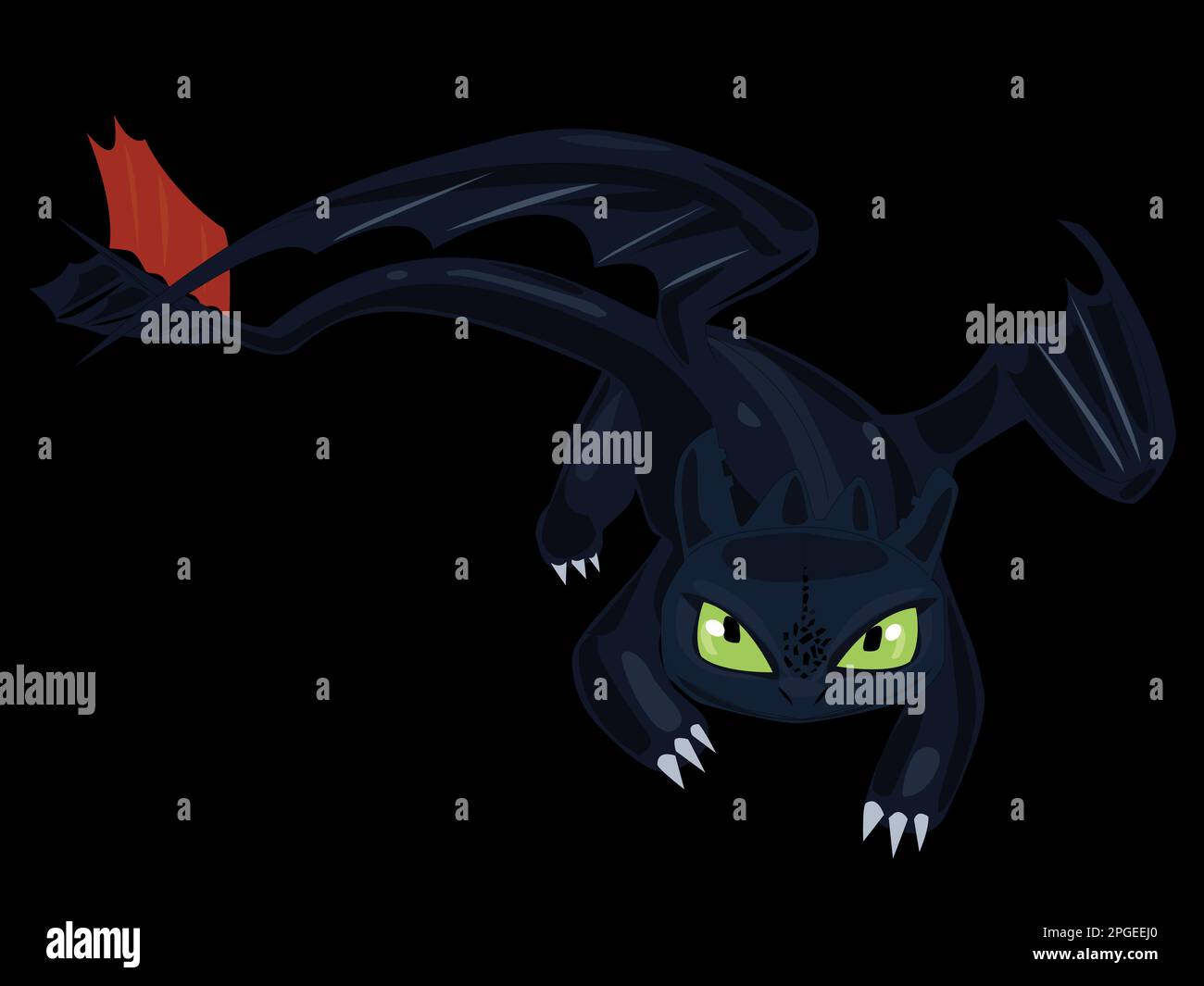 Sans dents de Comment entraîner votre film Dragon. Illustration de Vecteur