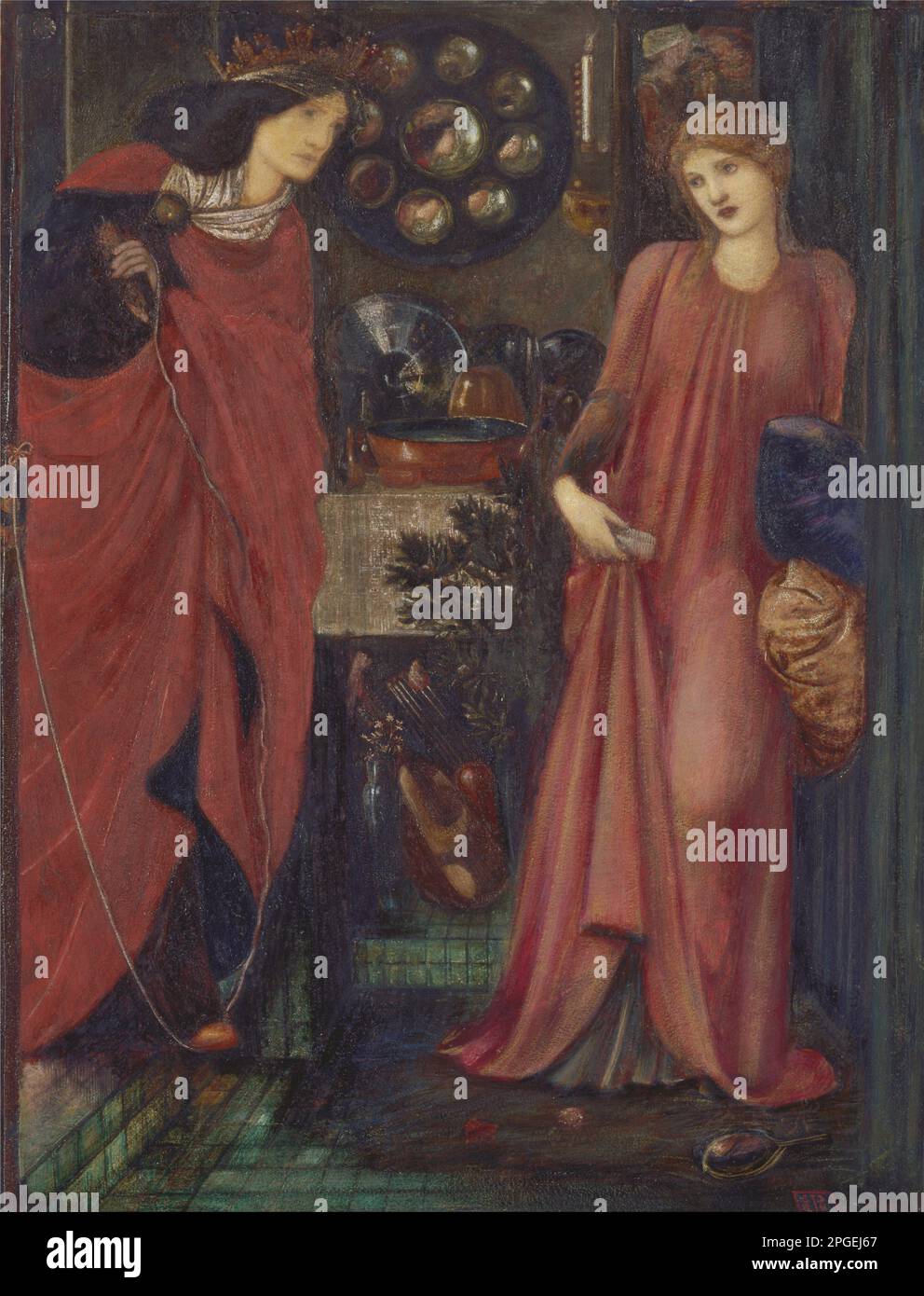 Fair Rosamund et Queen Eleanor 1861 par Edward Burne-Jones Banque D'Images