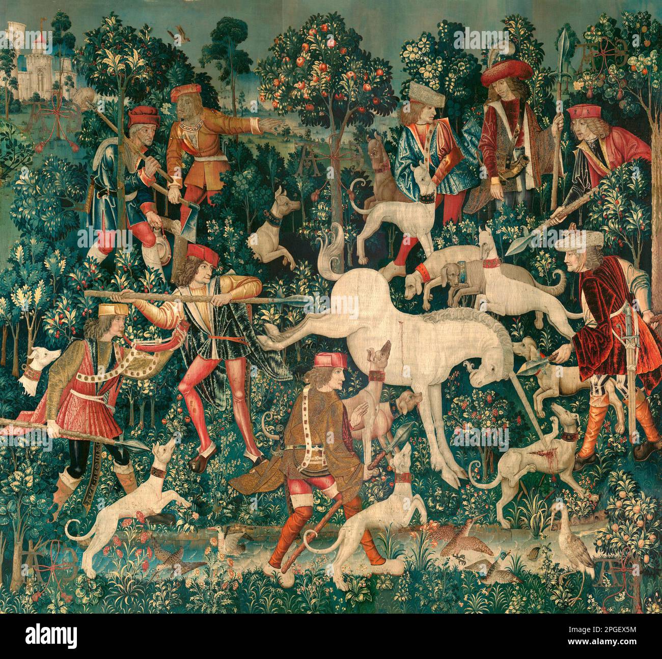 La licorne se défend (à partir des tapisseries de licorne) 1495–1505 Banque D'Images
