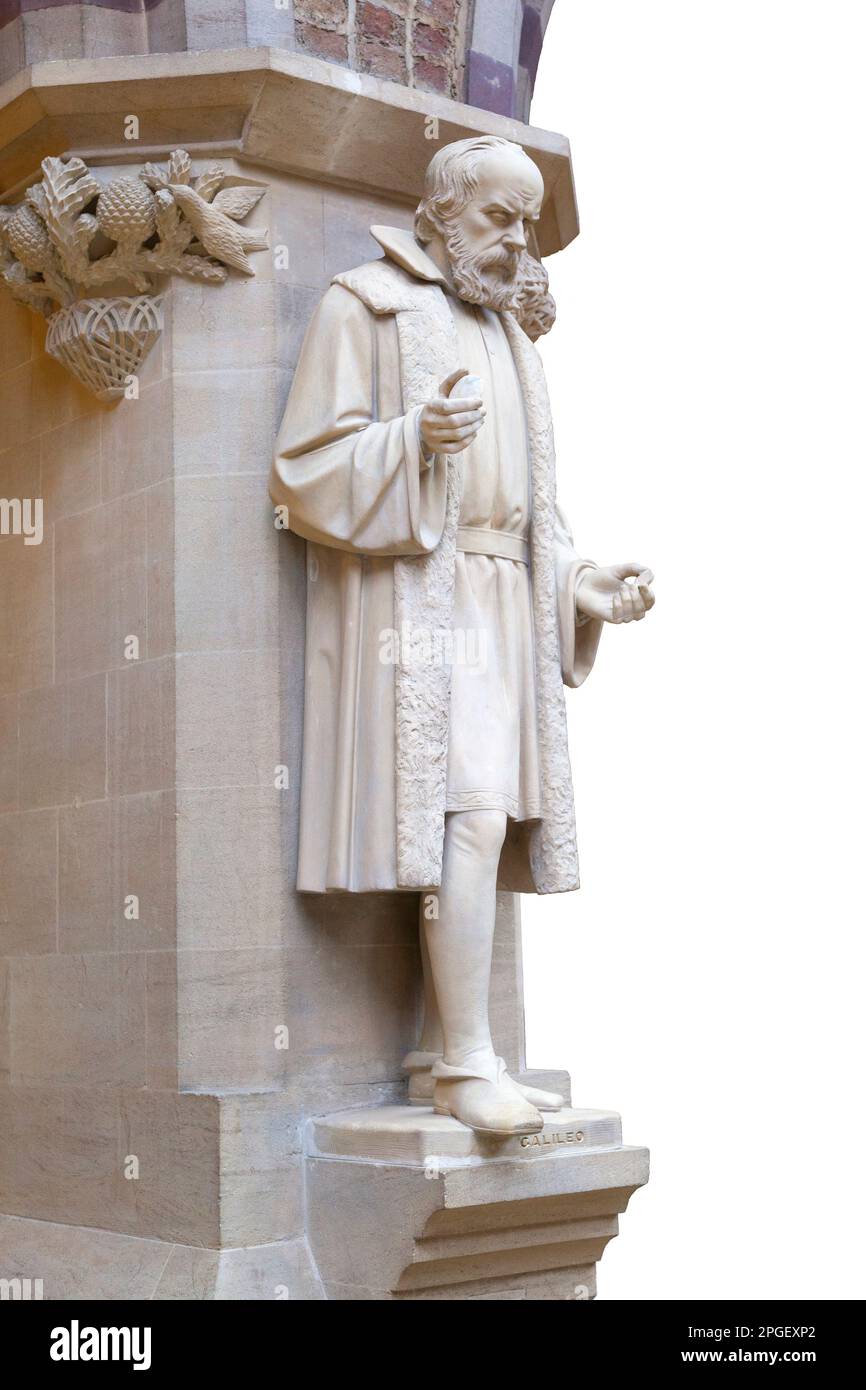Statue de Galileo, musée d'histoire naturelle d'Oxford Banque D'Images