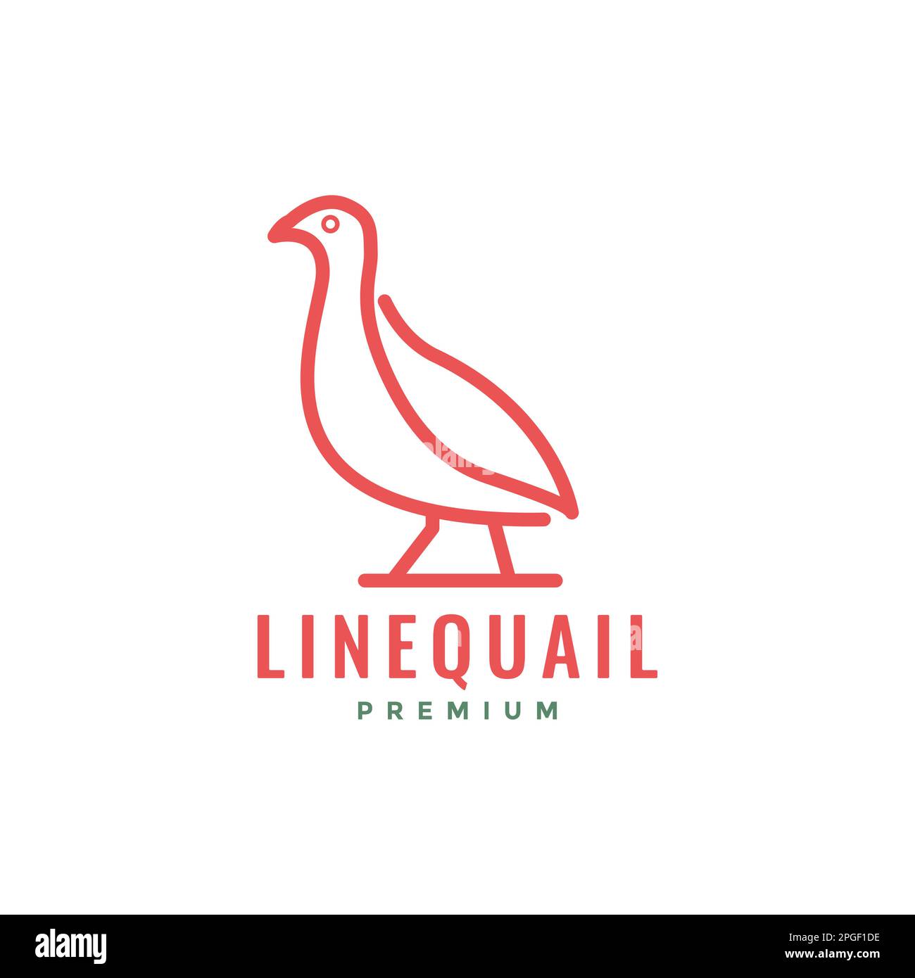 oiseau petite beauté cailles ligne simple logo design vecteur Illustration de Vecteur
