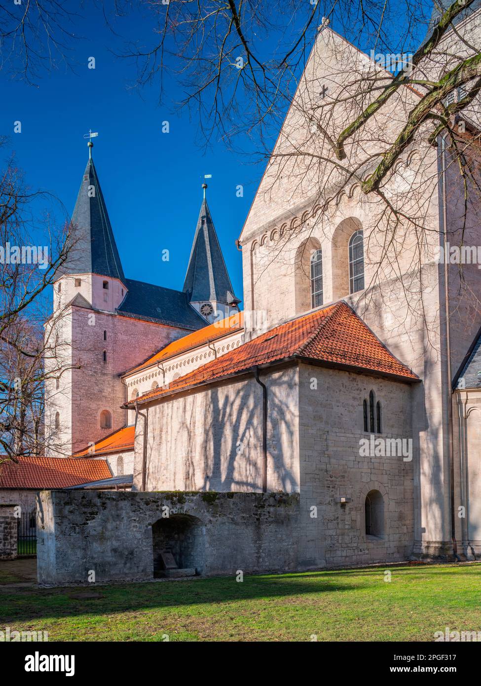 Cathédrale de l'empereur Lothar construite en 1170 à Königslutter, en Allemagne Banque D'Images