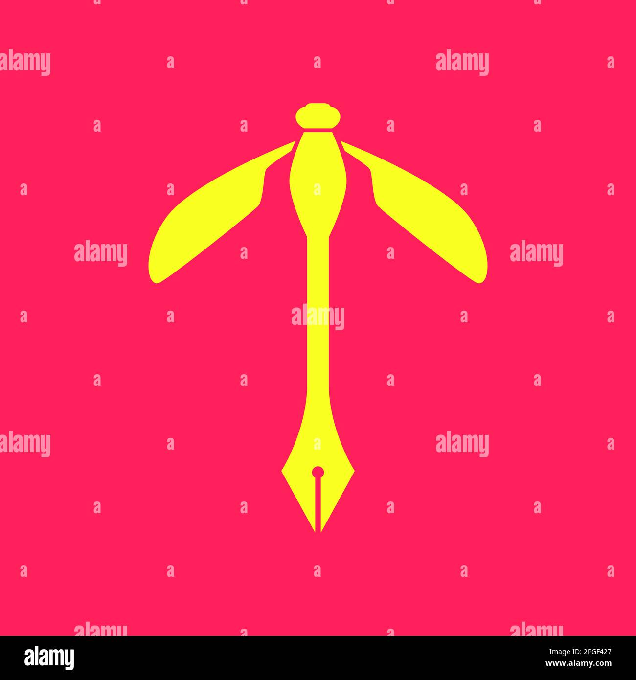 animal insecte libellule créatif idée art crayon bille moderne logo design vecteur Illustration de Vecteur