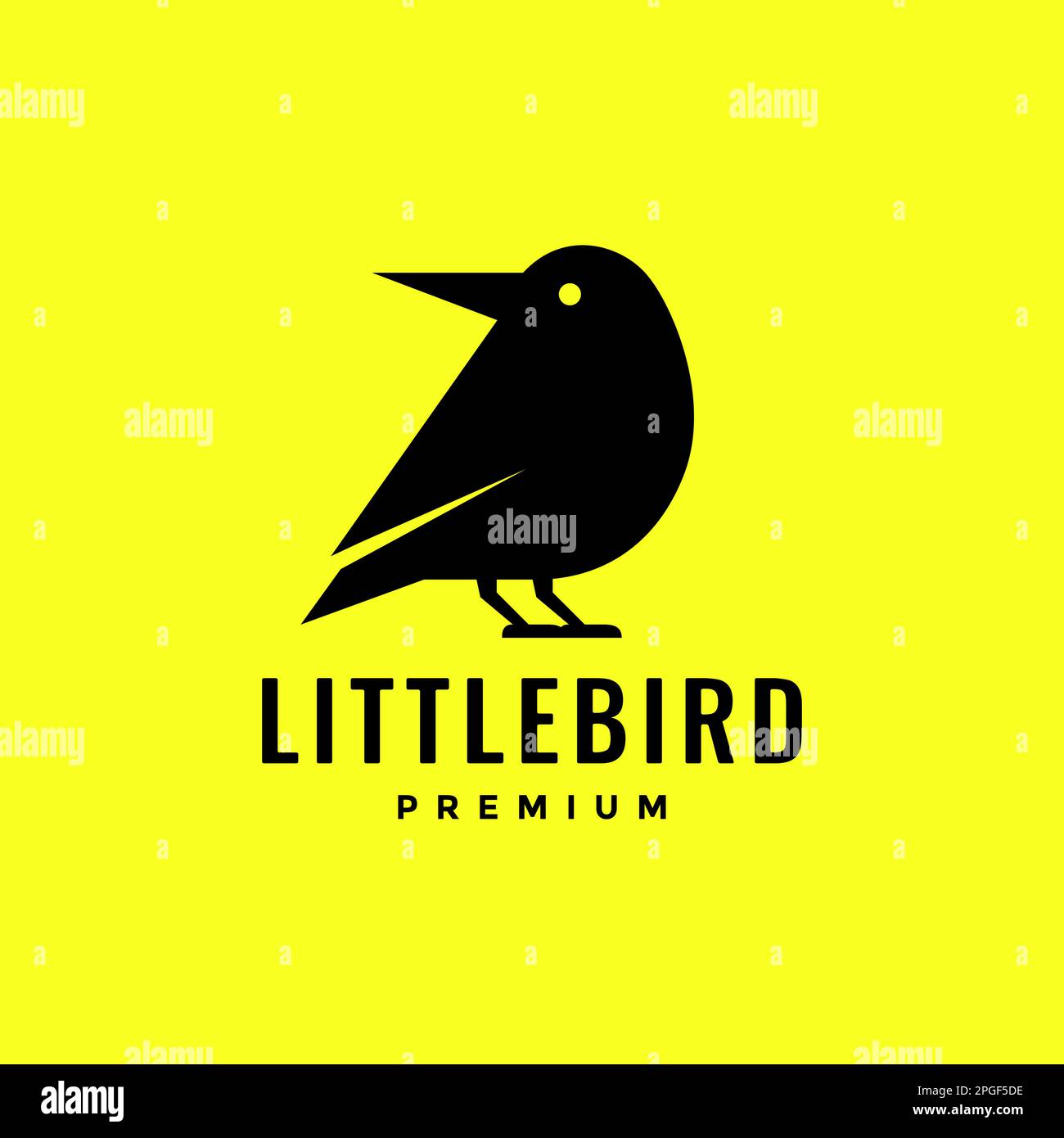 danse noire oiseau exotique belle forme moderne coloré logo design vecteur Illustration de Vecteur
