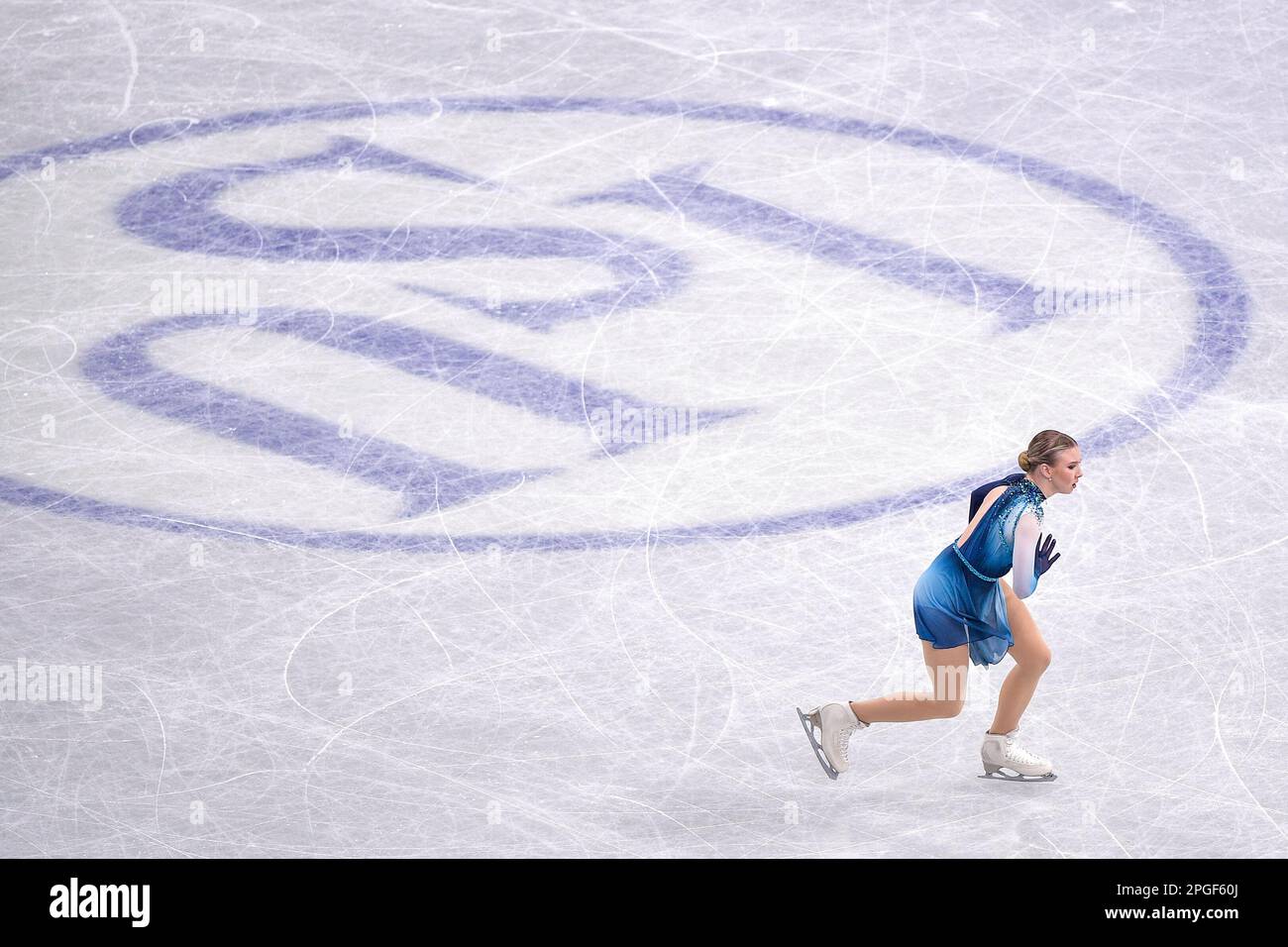 SAITAMA, JAPON - MARS 22: Linday van Zundert, des pays-Bas, participe au programme féminin Short lors des Championnats du monde de patinage artistique 2023 de l'UIP à Saitama Super Arena on 22 mars 2023 à Saitama, Japon (photo de l'Agence Pablo Morano/BSR) Banque D'Images