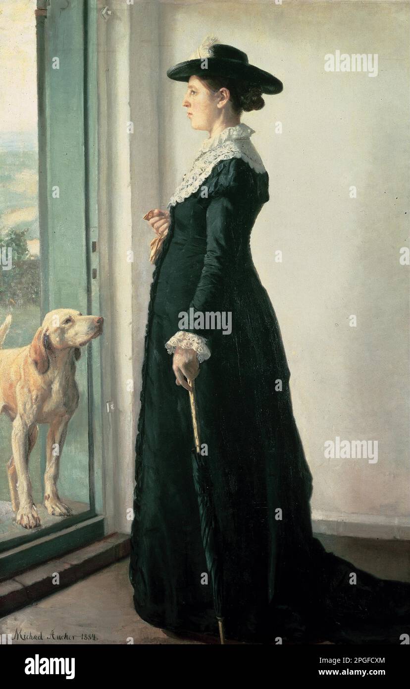 Portrait de ma femme 1884 par Michael Ancher Banque D'Images