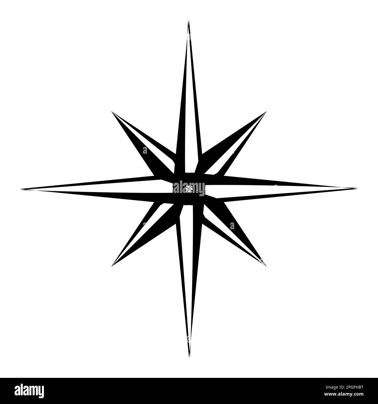Logo boussole Banque d'images noir et blanc - Alamy