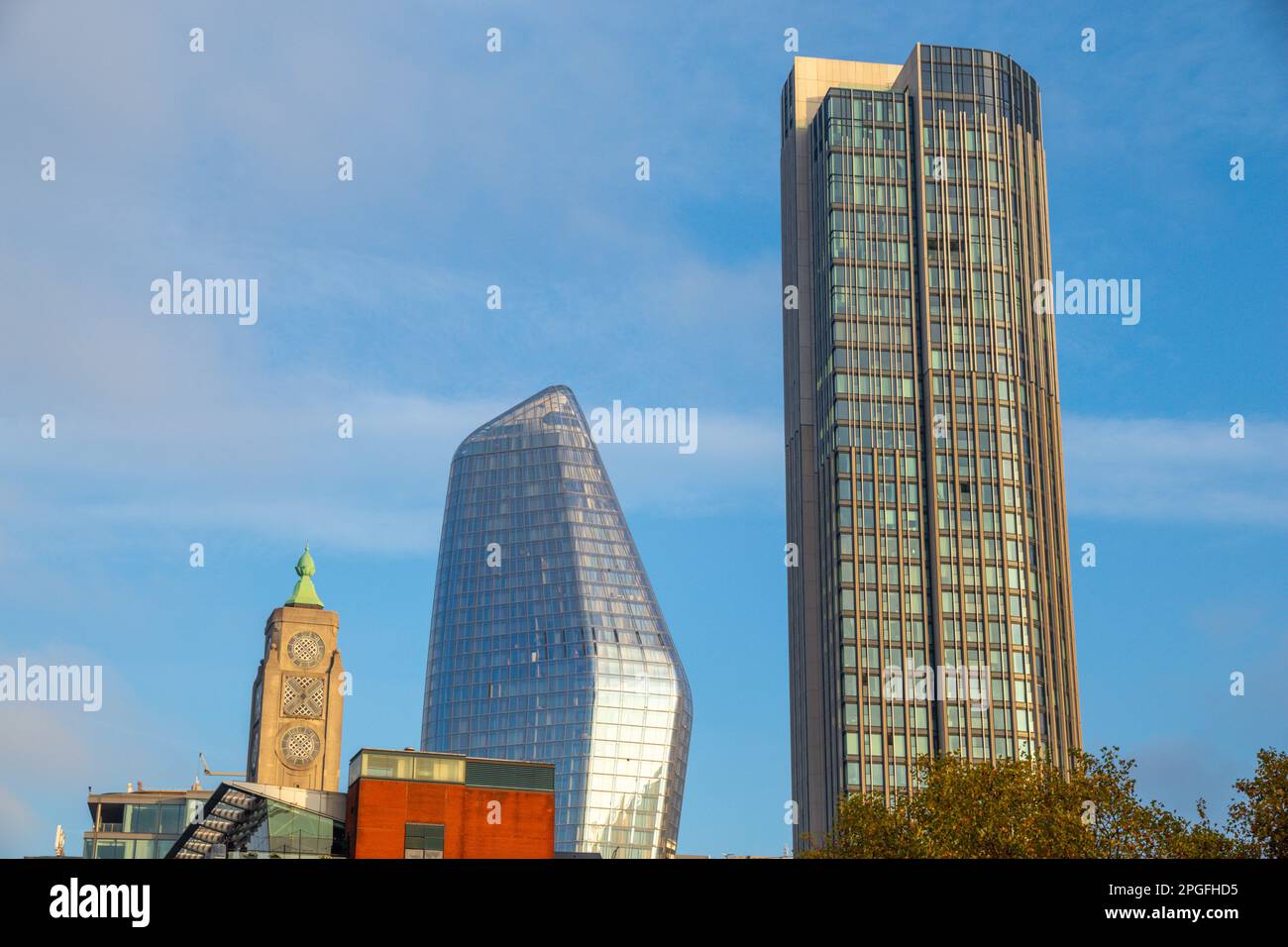 The Oxo Tower, One Blackfriars and Southbank Tower Group, Bankside, Londres, Royaume-Uni Banque D'Images