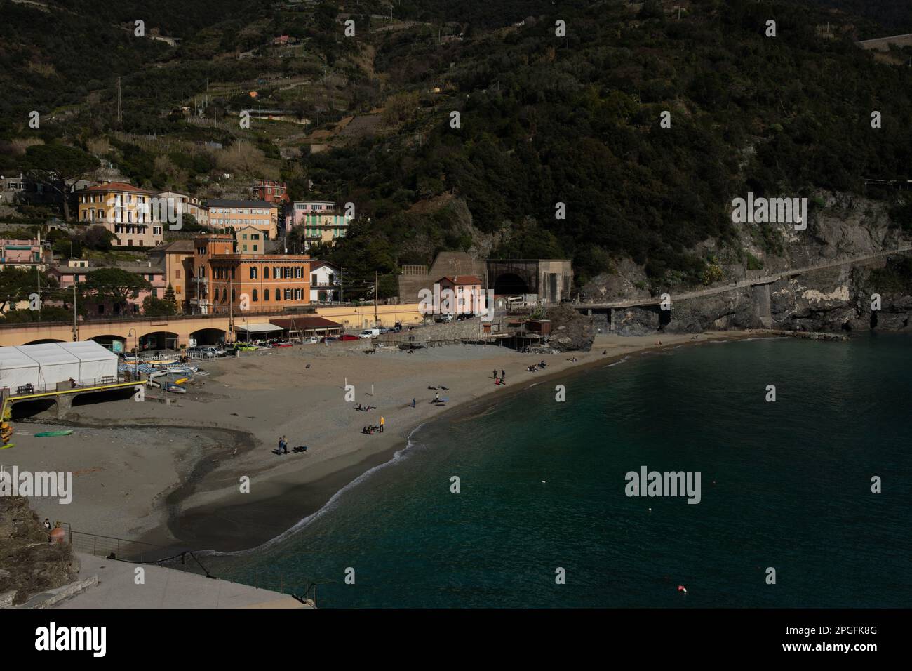 Plage à Monterosso al Mare en Italie Banque D'Images