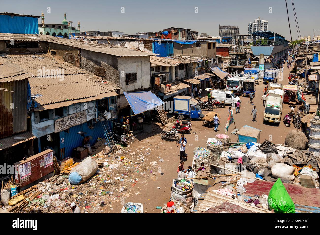 Dharavi Area, Mumbai, Inde Banque D'Images