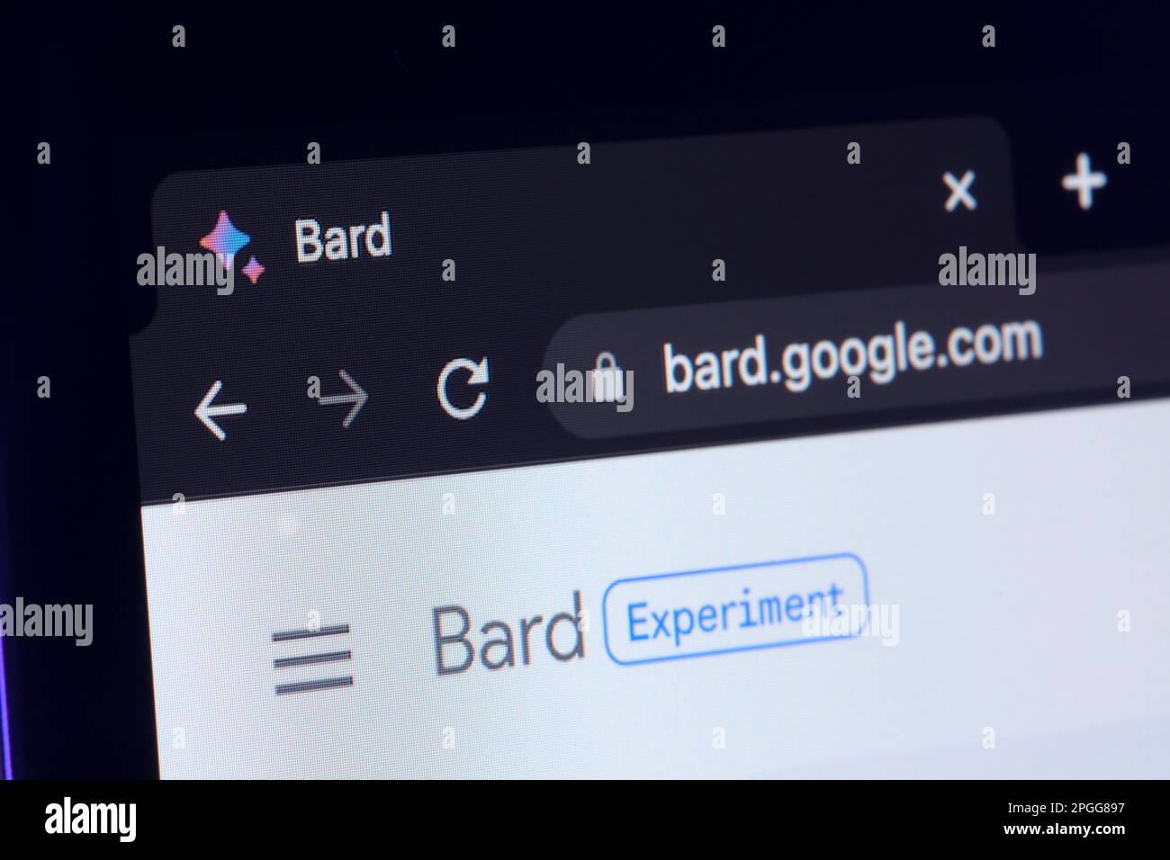 Google Bard ai chatbot. Exemple réel de chat bot vu sur l'écran de l ...