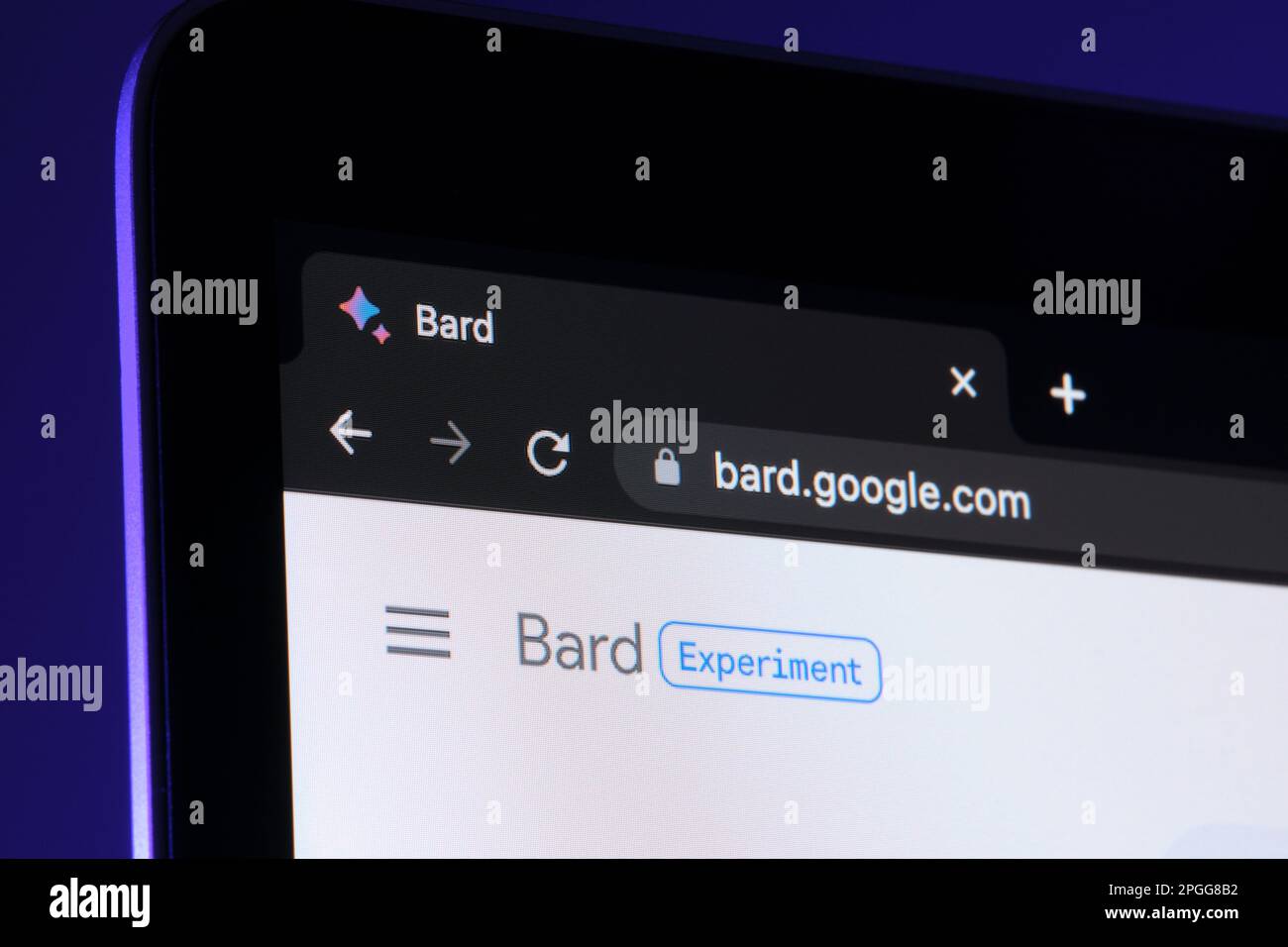 Google Bard ai chatbot. Exemple réel de chat bot vu sur l'écran de l ...