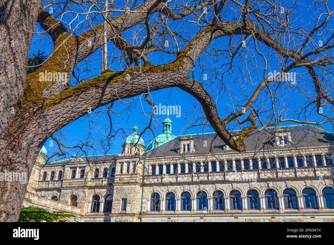 Arcitecture de l'Assemblée législative de la Colombie-Britannique à Victoria Canada Banque D'Images