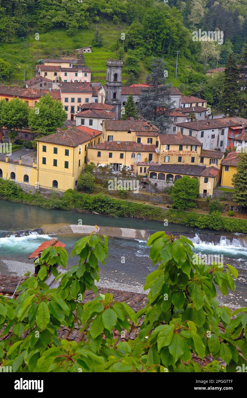Bagni di Lucca, Lucca, Toscane, Italie Banque D'Images