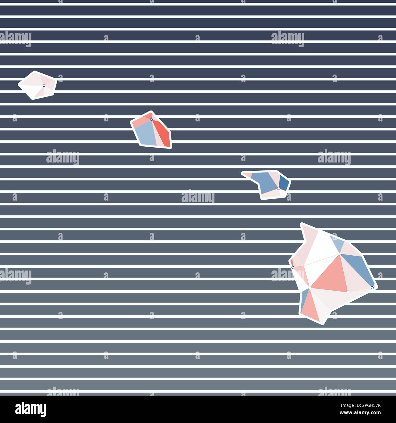 Illustration vectorielle Hawaï. Conception Hawaï sur fond de rayures dégradées. Technologie, internet, réseau, concept de télécommunication. Illustration de Vecteur