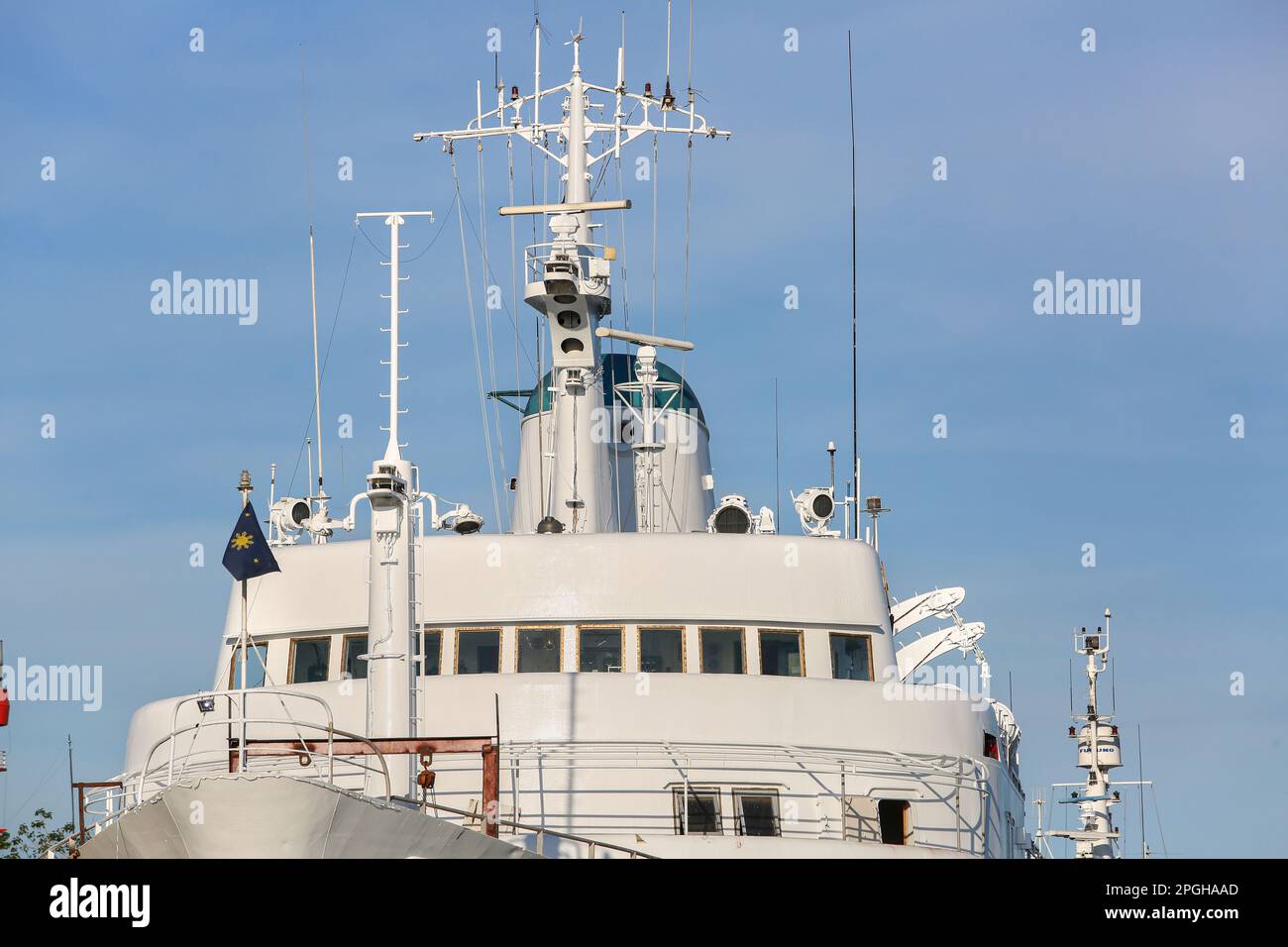 Yacht présidentiel du Président des Philippines, BRP Ang Pangulo (ACS-25), navire de la Marine philippine, hôpital flottant, installation Covid 19 Banque D'Images