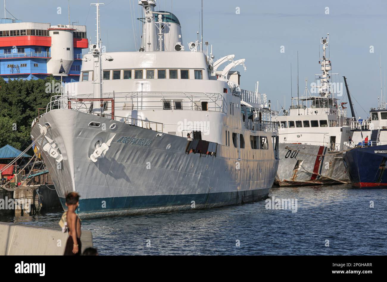 Yacht présidentiel du Président des Philippines, BRP Ang Pangulo (ACS-25), navire de la Marine philippine, hôpital flottant, installation Covid 19 Banque D'Images