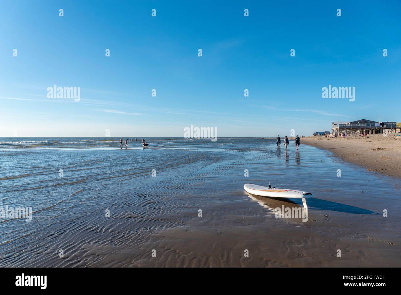 Plage de Camperduin, Schoorl, Hollande-Nord, pays-Bas, Europe Banque D'Images