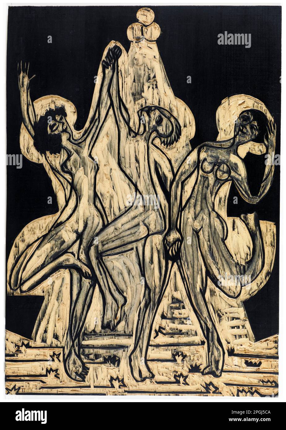 Ernst Ludwig Kirchner, Color dance, bâton à dessin, bâton à bois, 1933 Banque D'Images