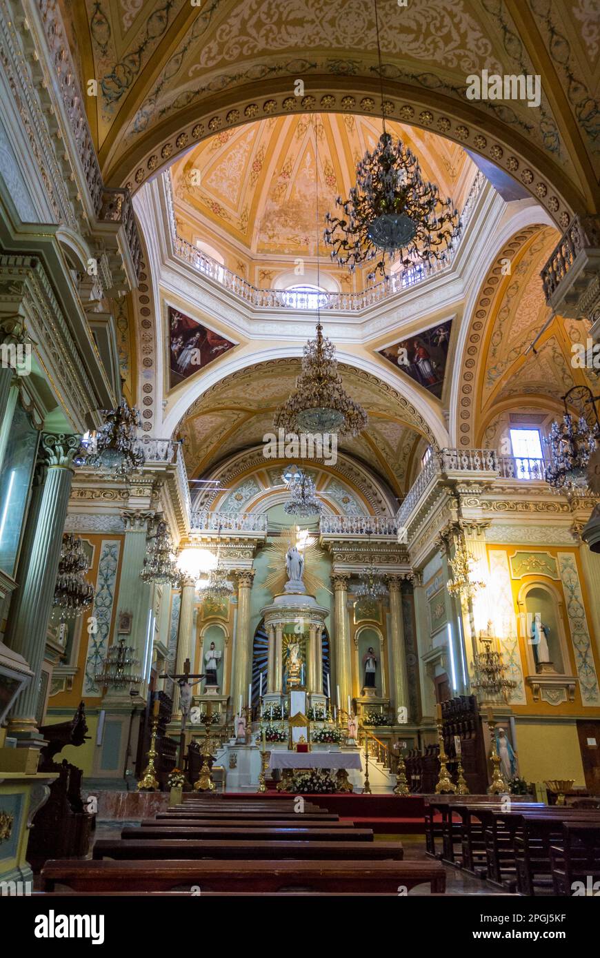 Guanajuato, Guanajuato, Mexique, intérieur de notre église de la dame de Guanajuato, Basilique de Nuestra Senora de Guanajuato Banque D'Images