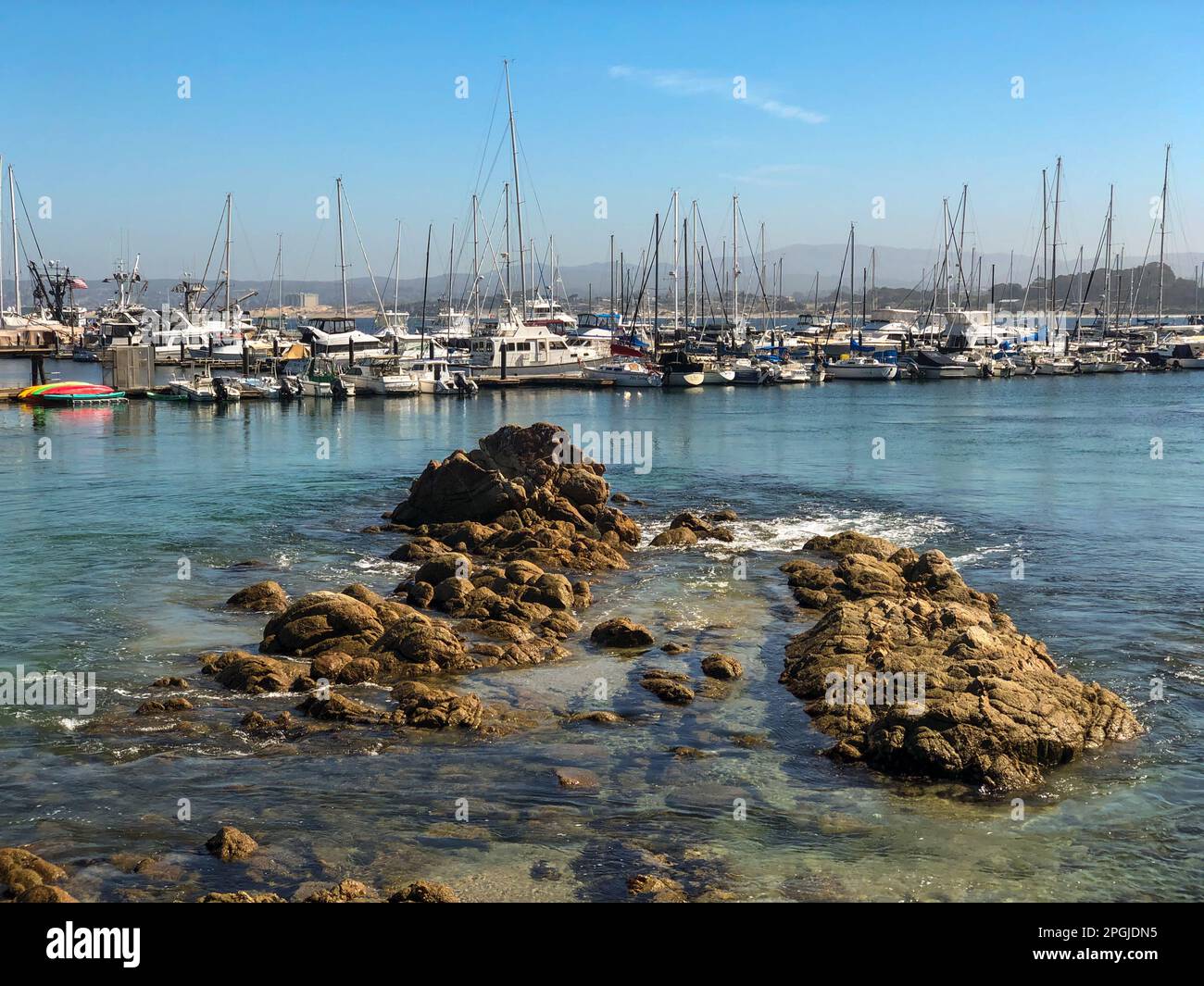 Lover's Point, le littoral et la plage de Monterey Banque D'Images