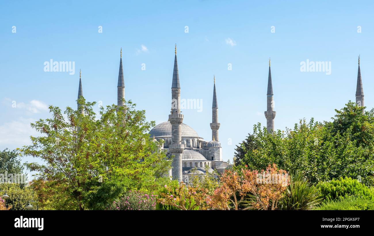 La Mosquée bleue (mosquée Sultanahmet), Istanbul, Turquie Banque D'Images