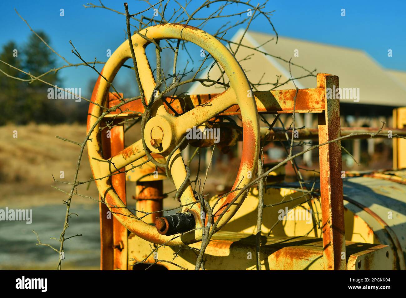 Collection de machines agricoles abandonnées Banque D'Images