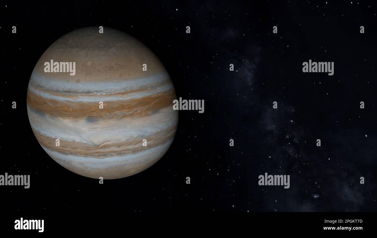 Planète Jupiter. Exploration spatiale. Banque D'Images