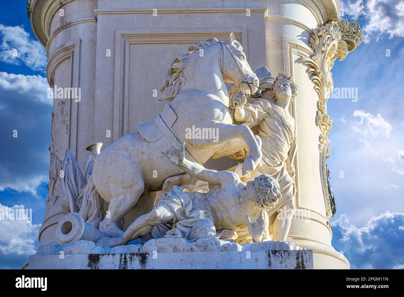 Sculpture du roi José I à Lisbonne, Portugal Banque D'Images