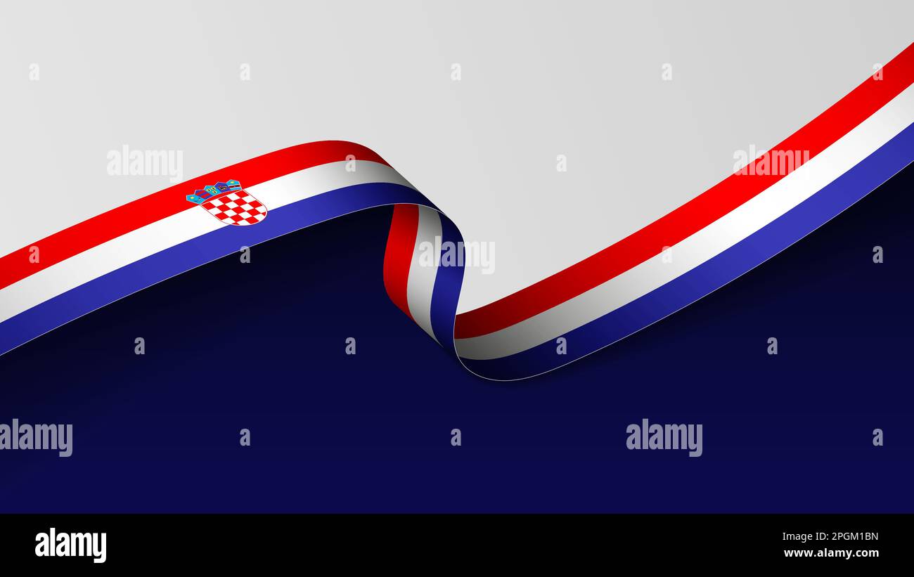 Croatie ruban drapeau arrière-plan. Élément d'impact pour l'utilisation que vous voulez en faire. Illustration de Vecteur