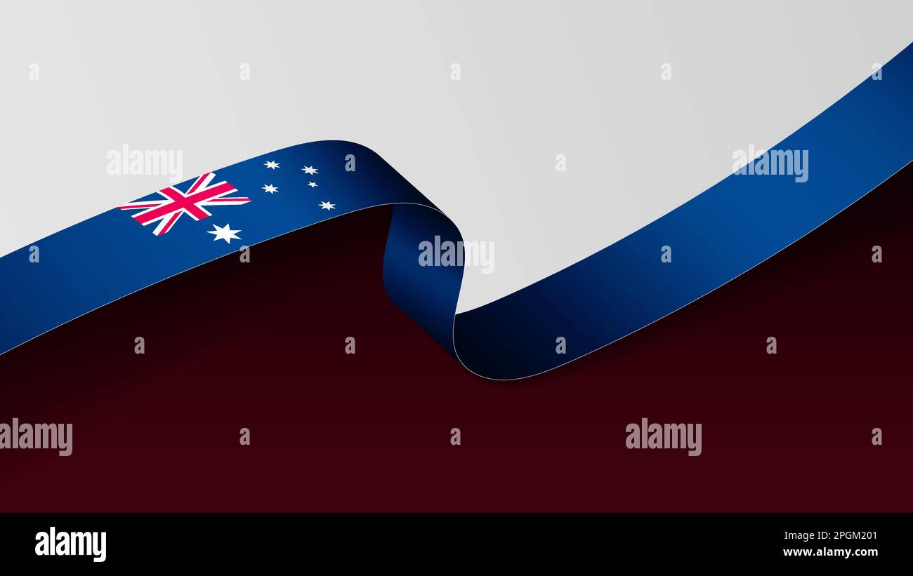 Arrière-plan du drapeau du ruban Australie. Élément d'impact pour l'utilisation que vous voulez en faire. Illustration de Vecteur