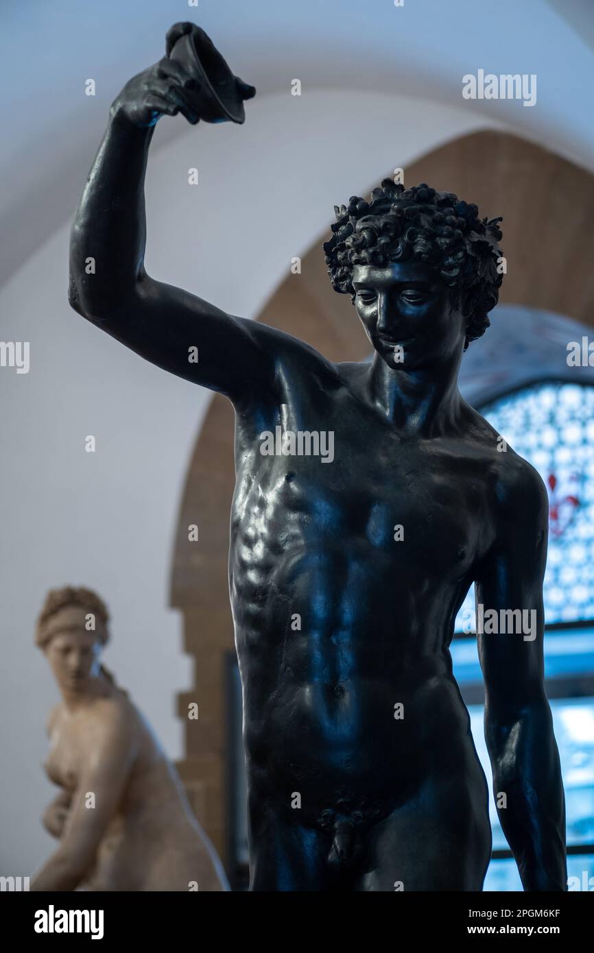 Bacchus par Giambologna dans le musée Bargello à Florence Banque D'Images