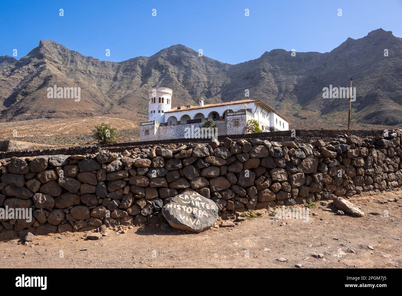 Casa Winter Historia Viva - Maison d'hiver Histoire vivante, CofeteFamous Villa d'hiver, bâtiment historique, construit sous les hautes montagnes de la Gran Valle d Banque D'Images