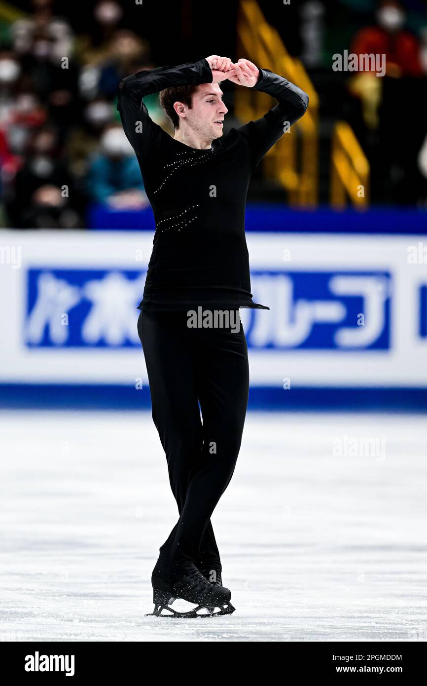 Morisi KVITELASHVILI (GEO), pendant le programme hommes courts, aux Championnats du monde de patinage artistique 2023 de l'UIP, à Saitama Super Arena, sur 23 mars 2023 à Saitama, au Japon. Credit: Raniero Corbelletti/AFLO/Alay Live News Banque D'Images