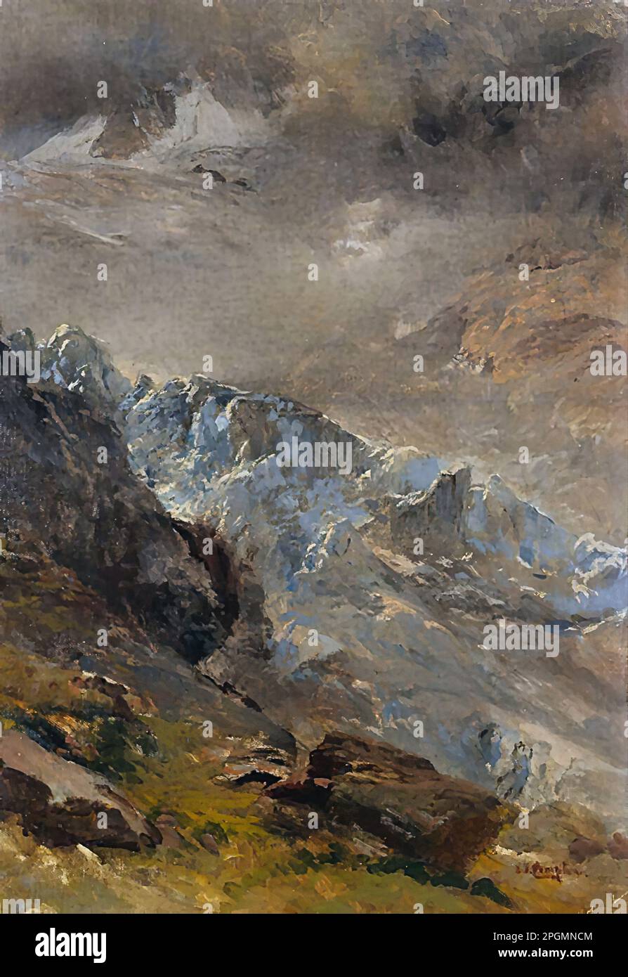 Compton Edward Theodore - étude des glaciers - École allemande - 19th siècle - Compton Edward Theodore - Gletscher-Studie - École allemande - 19th siècle Banque D'Images