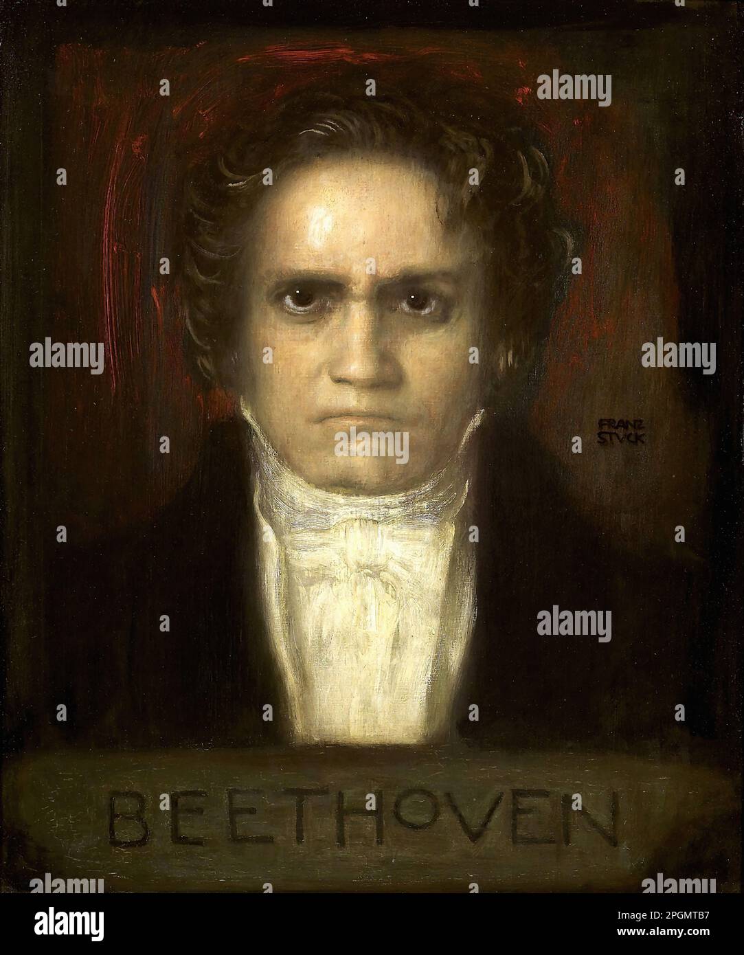 Coincé Franz Von - Ludwig Van Beethoven 2 - École allemande - 19th siècle - coincé Franz Von - Ludwig Van Beethoven 2 - École allemande - 19th siècle Banque D'Images