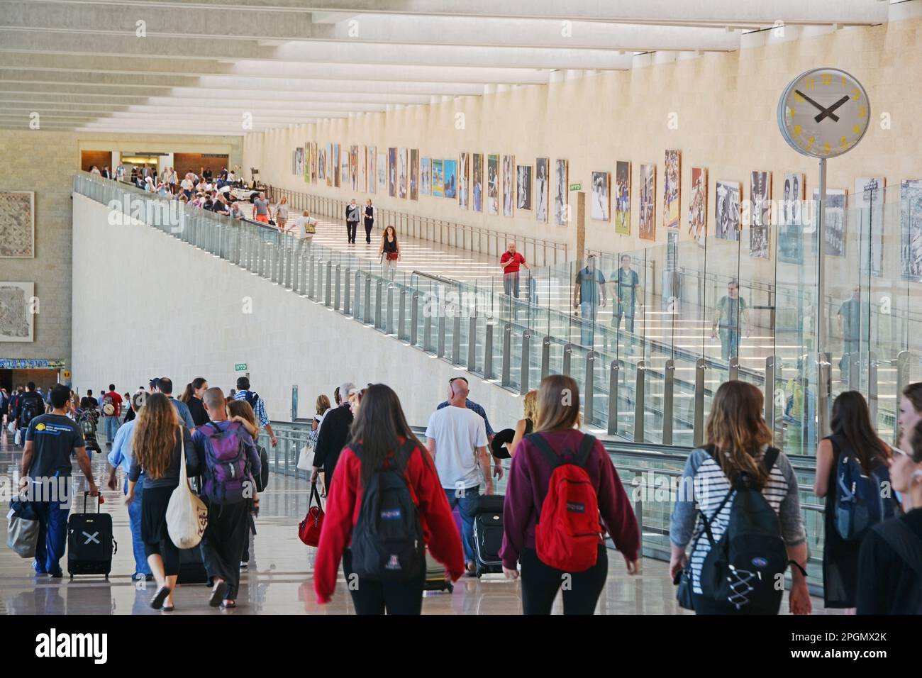 Ben Gurion, circulation des passagers, Israël Banque D'Images